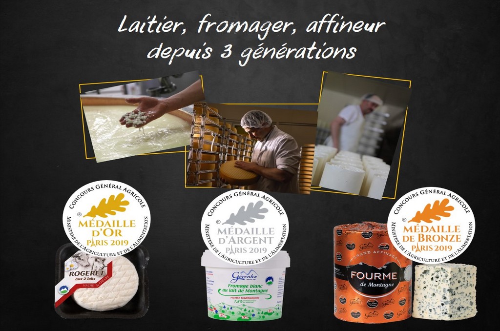 3 fromages médaillés Laiterie Gérentes